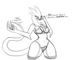  2023 angry anthro breasts clothed clothing clown_nose demon doll female lingerie lucia_(satina) satina_wants_a_glass_of_water sketch solo tagme vagoncho wide_hips 