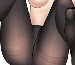  1girl black_pantyhose breasts crotch crotch_seam feet fine_fabric_emphasis gurande_(g-size) highres legs light_areolae medium_breasts no_panties original pantyhose presenting simple_background sitting solo thighband_pantyhose thighs toes 