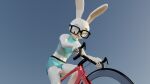  anthro bel_(onlyathrowaway) bicycle big_penis big_penis_problems bike_shorts blender_(software) blender_cycles bodily_fluids bottomwear brown_eyes clothed clothing erection erection_under_clothing exercise exercise_clothing eyewear genitals glasses hi_res lagomorph leporid male mammal onlyathrowaway outside penis public rabbit sega shorts solo sonic_the_hedgehog_(series) sweat tight_bottomwear tight_clothing tight_shorts wet wet_clothing white_body 