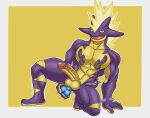  anal anthro dildo erection generation_8_pokemon hi_res male nintendo pokemon pokemon_(species) sex_toy solo toned_muscles toxtricity triceramonster 