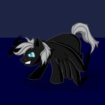  2015 4_legs absurd_res aggressive black_body black_fur blue_eyes clenched_teeth dawn_lightwing digital_drawing_(artwork) digital_media_(artwork) equid equine fan_character feathered_wings feathers feral fur grey_mane grey_tail hasbro hi_res horse lowered_head male mammal mane melinda_chovexani my_little_pony pegasus pony pupils simple_background slit_pupils solo teeth wings 