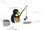  ambiguous_gender angry avian bird black_body bucket container digital_media_(artwork) fish_hook fishing fishing_rod hook humor male_(lore) metal_bucket multicolored_body musical_note open_mouth outside penguin pingu pingu_(series) semi-anthro simple_background sitting snow solo unknown_artist what white_background white_body 