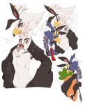 absurd_res anthro avian blush breath_of_the_wild bunny_costume clothing costume feathered_wings feathers hi_res legwear necktie nintendo odei_552 revali rito tears_of_the_kingdom teba_(tloz) the_legend_of_zelda wings 