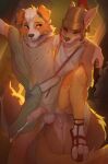  anthro anthro_on_anthro anthro_penetrated anthro_penetrating anthro_penetrating_anthro armor australian_shepherd bodily_fluids bottomless canid canine canis clothed clothing coyote cum cum_in_ass cum_inside cum_while_penetrated cumshot domestic_dog duo ejaculation floppy_ears footwear fur genital_fluids headgear helmet herding_dog hi_res kanon_(applejacksville) male male/male male_penetrated male_penetrating male_penetrating_male mammal orange_body orange_fur oxfort2199 pastoral_dog penetration sandals sex sheepdog tan_body tan_fur toga 