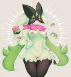  anthro areola breasts colored cryst_chan_(artist) digital_media_(artwork) female generation_9_pokemon genitals hi_res looking_at_viewer medium_breasts meowscarada nintendo nipples pink_areola pink_nipples pokemon pokemon_(species) portrait pussy small_waist solo thick_thighs wide_hips 