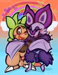  &lt;3 2023 balls blush chespin duo feral generation_6_pokemon genitals hi_res male male/male mammal nintendo noibat patches_(wanderlust) penis pinn_(wanderlust) pocketpaws pokemon pokemon_(species) pokemon_mystery_dungeon signature wanderlust 