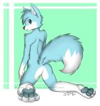  anthro canid canine fox kneeling male mammal nude slushie-nyappy-paws solo 
