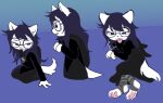  alternate_species anthro blep canid canine canis clothed clothing dokudrinker domestic_dog eyewear female furrification glasses hi_res homestuck jade_harley mammal ms_paint_adventures solo tongue tongue_out webcomic 