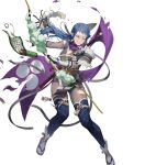 1girl arrow_(projectile) bodysuit bow_(weapon) breasts cleavage clenched_teeth damaged fingerless_gloves fire_emblem fire_emblem_fates fire_emblem_heroes fishnet_bodysuit fishnets gloves highres holding holding_bow_(weapon) holding_weapon japanese_clothes medium_breasts ninja non-web_source official_alternate_costume official_art one_eye_closed pelvic_curtain ponytail purple_eyes purple_gloves purple_hair purple_scarf purple_thighhighs reina_(fire_emblem) reina_(ninja)_(fire_emblem) scarf shuriken_hair_ornament single_bare_shoulder solo tabi teeth thighhighs torn_clothes torn_scarf v-shaped_eyebrows weapon 