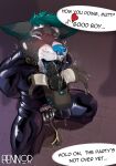  &lt;3 &lt;3_eyes aennor ahegao anthro arms_tied athletic athletic_anthro athletic_male athletic_sub black_chastity_cage blush bodily_fluids bound canid canine canis chastity_cage chastity_device clothing cock_gag collar dirty_talk duo gag genital_fluids glistening glistening_clothing good_boy green_head_tuft half-closed_eyes hands_behind_back hi_res imminent_oral kneeling kneeling_on_ground looking_pleasured male male/male mammal muzzle_(object) narrowed_eyes nose_tube offscreen_character rubber_clothing rubber_suit saliva_on_dildo saliva_on_face shock_collar solo_focus speech_bubble submissive submissive_anthro submissive_male urine watermark wetting wolf 