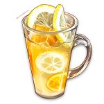  artist_name cup drink drinking_glass food food_focus fruit highres ice ice_cube lemon lemon_slice lemonade mitomaton no_humans original realistic simple_background still_life twitter_username white_background 