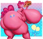  anthro areola big_breasts big_butt blue_eyes breasts burger butt cake cutie_mark daiidalus dessert earth_pony equid equine female food friendship_is_magic fries hair hasbro hi_res holding_plate horse huge_breasts huge_butt huge_thighs hyper hyper_breasts hyper_butt looking_at_viewer mammal my_little_pony nipples nude one_eye_closed open_mouth pancake pink_areola pink_body pink_hair pink_nipples pinkie_pie_(mlp) plate pony side_boob solo thick_thighs 