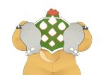  anthro bowser bracelet butt duo elephant elephant_mario elephantid grey_body hair haoming hi_res jewelry legs_on_shoulders male male/male mammal mario mario_bros nintendo proboscidean red_hair shell spiked_bracelet spiked_shell spikes spikes_(anatomy) super_mario_bros_wonder yellow_body 