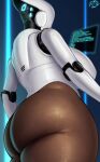  big_breasts big_butt breasts butt coffeeslice faceless_character faceless_female female haydee haydee_(game) hi_res holographic_screen huge_breasts huge_butt humanoid joints machine rear_view robot robot_humanoid solo thick_thighs voluptuous_female white_body 