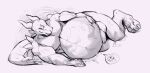  abdominal_bulge anonymous_artist anthro anthro_pred balls belly biceps big_belly bodily_fluids claws devourer_(razor_koopa) digestion digital_media_(artwork) dragon erection fangs genitals goo_creature goo_dragon goo_dripping grin hi_res horn larger_anthro larger_pred lounging lying male male_pred male_prey muscular muscular_anthro muscular_male nude on_side oral_vore paws pecs penile_spines penis relaxing same_size_vore simple_background size_difference sketch slime smile solo solo_focus spiked_tail spikes spikes_(anatomy) tail teeth vore 