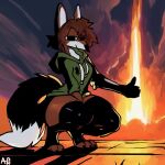  1:1 anthro aph_(artist) bomb canid canine cloud explosion explosives female fox hbms_nuclear_tech_mod mammal microsoft minecraft mojang mushroom_cloud nuclear_bomb nuclear_missile red_fox solo xbox_game_studios 