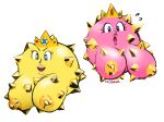  absurd_res hi_res mario_bros nintendo pink_body princess_daisy princess_peach spike_ball yellow_body 