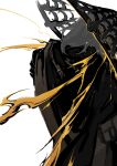  1other brown_cloak cloak elden_ring grey_hair hat highres jiao_chang standing white_background yellow_blood 