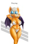  absurd_res anthro bat big_breasts bikini breasts clothed clothing defaultuser12 english_text female hi_res looking_at_viewer mammal membrane_(anatomy) membranous_wings rouge_the_bat sega simple_background solo sonic_the_hedgehog_(series) swimwear text wings 