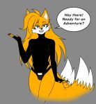  anthro bulge canid canine clothing digital_media_(artwork) eyeshadow fox girly hair hi_res leotard long_hair looking_at_viewer makeup male mammal miles_prower multi_tail naitokitsune open_mouth sega simple_background solo sonic_the_hedgehog_(series) sweater tail tight_clothing topwear turtleneck 