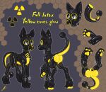  absurd_res belt belt_collar clothing collar dracony drone drone_(mlp) friendship_is_magic gas_mask hasbro hi_res latex lighting_zap male mask midnightflight model_sheet my_little_pony rubber rubber_clothing rubber_suit solo 