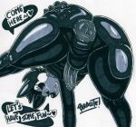  2023 anthro anus areola artist_name balls bent_over big_anus big_areola big_butt black_body black_eyes black_fur bottom_heavy bubble_butt butt butt_squish canid canine canis dialogue english_text eyelashes fur genitals girly graphite_(artwork) hi_res huge_thighs leaning leaning_forward looking_at_viewer looking_back looking_back_at_viewer male male/male mammal marker_(artwork) multicolored_body multicolored_fur nipples nude parasitedeath pencil_(artwork) penis perineum presenting presenting_anus presenting_hindquarters rear_view signature simple_background snout solo squish text thick_thighs traditional_media_(artwork) two_tone_body two_tone_fur white_body white_fur wide_hips wolf wolf_(parasitedeath) 