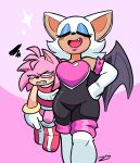  amy_rose annoyed anthro armwear bare_shoulders bat boots breasts clothing duo elbow_gloves eulipotyphlan eyeshadow female footwear fur gloves handwear hedgehog hi_res lipstick makeup mammal membrane_(anatomy) membranous_wings narrowed_eyes open_mouth rouge_the_bat sega simple_background sonic_the_hedgehog_(series) tan_body tan_skin white_body white_fur wings zepiereite 