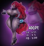  absurd_res adopt adoptable adoptauction adoptpokemon anthro auction conded female generation_5_pokemon hi_res nintendo pokemon pokemon_(species) pokemonadopt solo thick_thighs zoroark zoroarkgirl 
