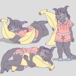  anthro binturong clothed clothing ekaki510 female mammal pajamas plushie solo viverrid 