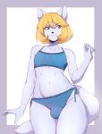  absurd_res anthro blonde_hair blue_eyes bulge canid canine canis clothed clothing crossdressing digital_media_(artwork) domestic_dog fur girly hair hi_res lingerie male mammal panties simple_background suelix tail toni_(radvengence) underwear 