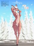 anthro breasts cervine chest_tuft crotch_tuft deer delta.dynamics female genitals hi_res jen_(character) mammal nude pussy solo speech_bubble tuft 