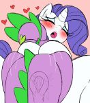 &lt;3 dragon duo embrace equid equine eyes_closed female friendship_is_magic hasbro hi_res horn horse hug interspecies love male male/female mammal my_little_pony open_mouth php137 pony rarity_(mlp) sex simple_background spike_(mlp) unicorn 