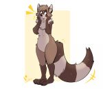  absurd_res blush canid canine happy hi_res male mammal pawpads paws raccoon_dog sadcat16hrz solo tanuki toony 