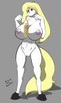  2019 absurd_res anna_(sailoranna) anthro beverage big_breasts blonde_hair blue_eyes breasts drinking_straw equid equine female fur genitals grey_background hair hi_res hooves horse huge_breasts mammal navel nipples nude pussy sailoranna simple_background solo white_body white_fur 