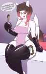  absurd_res anthro apron candy chocolate clothing dessert food gloves handwear hasbro hi_res latex_gloves legwear my_little_pony tatemil thick_thighs thigh_highs wings 