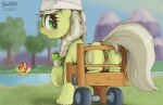  2023 animal_genitalia animal_pussy anthro apple_bloom_(mlp) blurred_background cutie_mark digital_media_(artwork) dosh duo earth_pony equid equine equine_genitalia equine_pussy eyelashes female friendship_is_magic genitals green_eyes hasbro hi_res hooves horse mammal mountain my_little_pony outside plant pony pussy solo_focus tree underhoof 