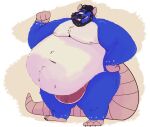  2023 albymoobutt albywoof anthro beard belly big_belly blue_body bulge clothing facial_hair hat headgear headwear hi_res male mammal moobs murid murine nipples obese obese_male overweight overweight_male rat rodent solo underwear 