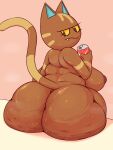  animal_crossing anthro areola behniis beverage_can big_breasts big_butt black_eyes bodily_fluids breasts brown_areola brown_body brown_nipples butt can cellulite container domestic_cat felid feline felis female hi_res holding_can holding_container holding_object huge_breasts huge_butt katt_(animal_crossing) looking_back mammal markings nintendo nipples nude side_boob sitting snaggle_tooth solo striped_markings striped_tail stripes sweat sweaty_breasts sweaty_butt tail tail_markings yellow_sclera 