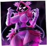  anthro avian bear big_breasts bird breasts corvid corvus_(genus) epic_games female fortnite genitals jaynator1 looking_at_viewer mammal oscine passerine pussy raven raven_team_leader solo thick_thighs 