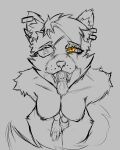  absurd_res ahegao albinion anthro big_breasts bodily_fluids breasts canid canine canis digital_media_(artwork) female five_nights_at_freddy&#039;s fox foxy_(fnaf) fur hair hi_res looking_pleasured mammal nude scottgames simple_background sketch solo 