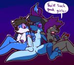  &lt;3 &lt;3_eyes 2023 3_toes anthro anthro_on_anthro balls bandanna big_penis bisexual black_eyes black_hair black_inner_ear black_nipples black_nose black_pupils blue_background blue_balls blue_body blue_fur blue_hair blue_penis breast_grab breast_rub breasts canid canine canis dialogue director_faustus dominant dominant_anthro dominant_female english_text erection feet female female/female fur genitals glans good_girl grey_body grey_fur grey_sclera group group_sex hair hand_on_breast humanoid_genitalia humanoid_penis hypnosis interspecies kerchief lizard male male/female mammal mattswolf mind_control necktie nipples penis pink_glans pink_nipples pupils purple_eyes purple_hair purple_necktie purple_nipples red_bandanna red_kerchief reptile scalie sex simple_background sitting speech_bubble spiral_eyes spread_legs spreading striped_body striped_fur stripes submissive submissive_anthro submissive_female submissive_male text threesome toes trio ulti_(ultilix) ultilix white_body white_fur white_stripes wolf 