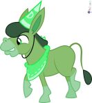  2023 absurd_res alpha_channel alphabet_(mike_salcedo) alternate_species asinus bandanna clothing d_(mike_salcedo) donkey dunce_cap equid equine feral green_body green_eyes green_hair hair hasbro hat headgear headwear hi_res hooves kerchief male mammal melisareb my_little_pony raised_hoof signature simple_background smile solo transparent_background 