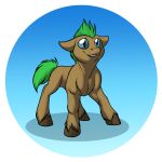 arthropod blue_eyes brown_body brown_fur changeling earth_pony epiphany_path equid equine female feral fetlocks foxenawolf friendship_is_magic fur goldfur&#039;s_cogsverse gradient_background green_hair hair hasbro hooves horse hybrid mammal my_little_pony pony simple_background solo young 