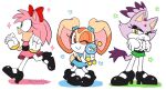  3girls amy_rose animal_ears black_footwear blaze_the_cat blossom_(ppg) blossom_(ppg)_(cosplay) blue_dress brown_eyes bubbles_(ppg) bubbles_(ppg)_(cosplay) buttercup_(ppg) buttercup_(ppg)_(cosplay) cat_girl cat_tail cheese_(sonic) cosplay cream_the_rabbit crossed_arms domestic_maid dress eyelashes forehead_jewel frown gloves green_dress green_eyes multiple_girls one_eye_closed open_mouth pink_dress pink_fur ponytail powerpuff_girls purple_fur rabbit_ears rabbit_girl rabbit_tail red_ribbon ribbon smile sonic_(series) tail yellow_eyes 