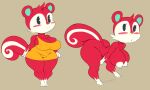  animal_crossing anthro bent_over big_breasts big_butt breasts butt cleavage clothed clothing female fur hi_res mammal nintendo purple_yoshi_draws red_body red_fur rodent sciurid solo thick_thighs tree_squirrel 
