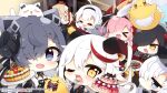  &gt;_&lt; 6+girls aegir_(azur_lane) ahoge apron august_von_parseval_(azur_lane) azur_lane black_hair black_horns blue_eyes braid breasts cake cat chibi cross curled_horns eating food fork friedrich_der_grosse_(azur_lane) frilled_apron frills fruit fruit_tart hair_on_horn hair_over_one_eye holding holding_cake holding_food holding_fork holding_plate horns iron_cross light_brown_hair looking_at_viewer mainz_(azur_lane) manjuu_(azur_lane) mechanical_horns medium_hair meowfficer_(azur_lane) multicolored_hair multiple_girls muuran odin_(azur_lane) official_art one_eye_closed open_mouth pink_hair plate prinz_rupprecht_(azur_lane) purple_eyes red_hair red_horns roon_(azur_lane) side_braid strawberry streaked_hair tart_(food) two-tone_hair two-tone_horns waist_apron white_cat white_hair yellow_eyes 