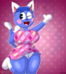  animal_crossing anthro bluedoggo breasts clothing felid feline female hi_res mammal nintendo panties rosie_(animal_crossing) smile solo thick_thighs underwear wide_hips 