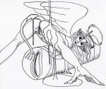  animal_limbs antennae_(anatomy) big_ears clawed_feet female halo hi_res humanoid nergal.bragi penetrable_sex_toy sex_toy size_difference sketch smaller_female smaller_humanoid solo syrup tail ynatipa 
