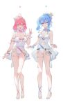  2girls 35p_(sakura_miko) :&gt; absurdres ahoge alternate_costume animal_ear_headwear arm_garter ass_visible_through_thighs asymmetrical_hair axe bag bare_legs beret bikini blue_eyes blue_hair blue_headwear blue_nails blush breasts choker cleavage closed_mouth commentary crown english_commentary flower frilled_one-piece_swimsuit frills full_body green_eyes hair_between_eyes hair_flower hair_ornament hairclip handbag hat high_heels highleg highleg_swimsuit highres hololive hoshimachi_suisei jewelry light_blue_hair long_hair looking_at_viewer lser116 medium_breasts medium_hair mini_crown multiple_girls nail_polish navel necklace one-piece_swimsuit open_mouth pink_choker pink_hair pink_nails plaid_headwear sakura_miko sandals see-through see-through_cuffs shell_necklace sidelocks simple_background smile smug standing star_(symbol) star_in_eye swimsuit symbol_in_eye thigh_gap thighs tilted_headwear twintails v virtual_youtuber white_background white_bikini white_choker white_footwear white_headwear white_one-piece_swimsuit wrist_cuffs 