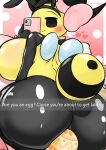  &lt;3 absurd_res annabee_(woebeeme) anthro arthropod arthropod_abdomen bee big_breasts big_butt black_body blush breasts butt butt_focus easter easter_egg fake_ears fake_rabbit_ears female hi_res holidays huge_breasts huge_butt hymenopteran hyper hyper_breasts hyper_butt insect looking_at_viewer phone rear_view signature smile solo text wings woebeeme yellow_body 